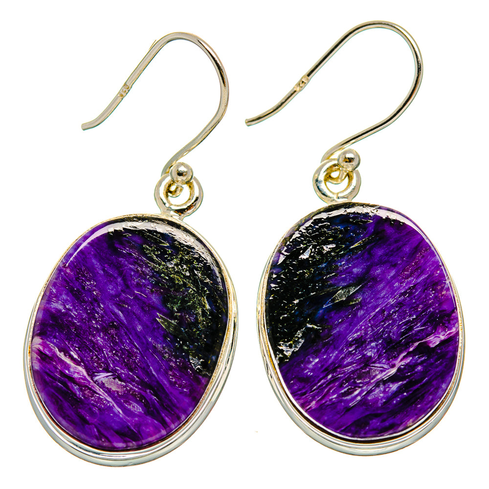 Charoite Earrings handcrafted by Anasilvercos - EARR426131 - Photo 2