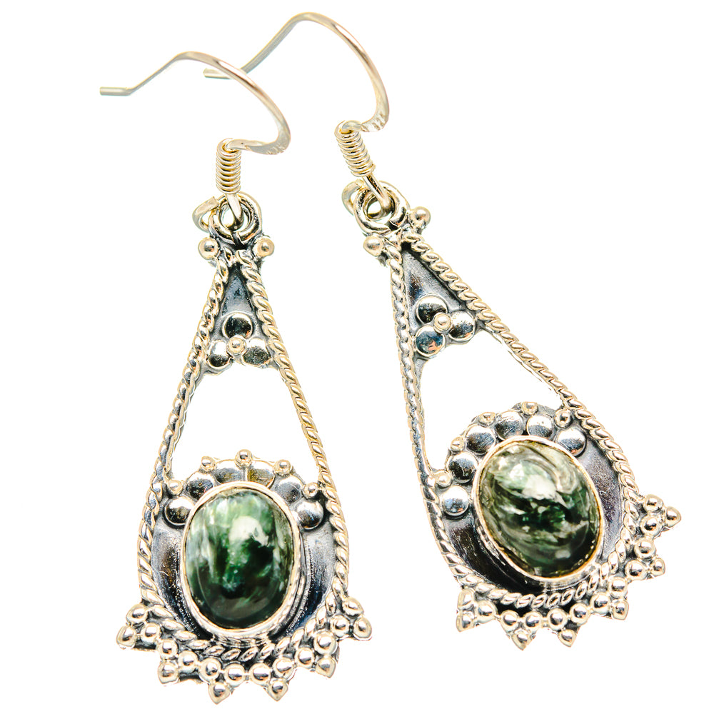 Seraphinite Earrings handcrafted by Anasilvercos - EARR426145 - Photo 2