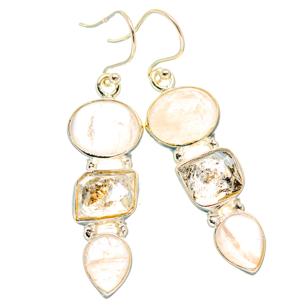 Rainbow Moonstone Earrings handcrafted by Anasilvercos - EARR426146 - Photo 2
