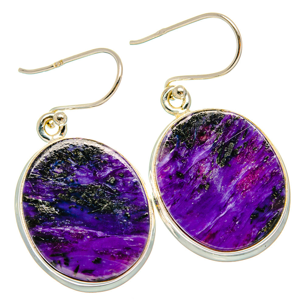 Charoite Earrings handcrafted by Anasilvercos - EARR426151 - Photo 2