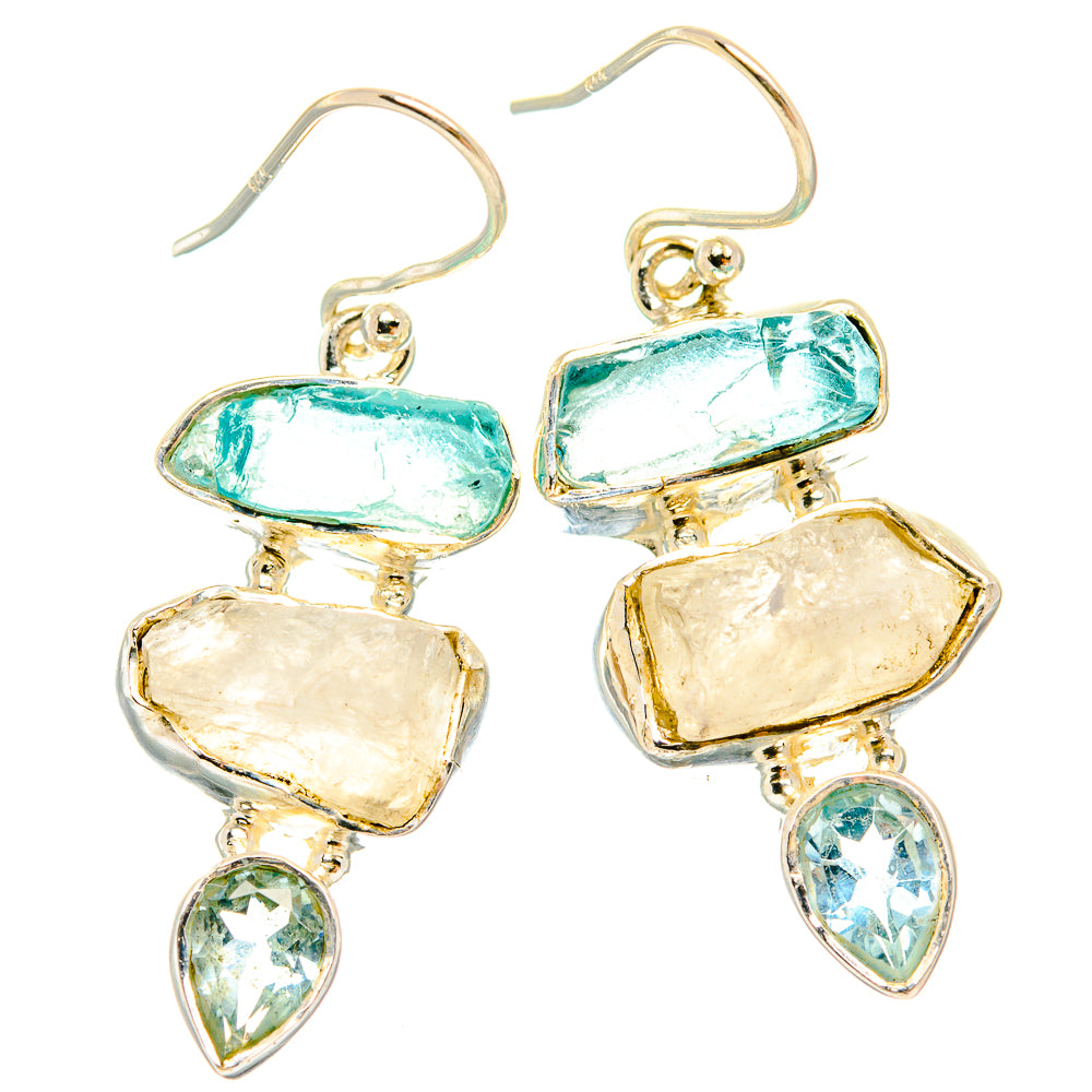 Rainbow Moonstone Earrings handcrafted by Anasilvercos - EARR426152 - Photo 2