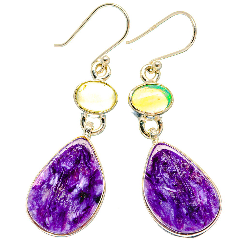 Charoite Earrings handcrafted by Anasilvercos - EARR426167 - Photo 2