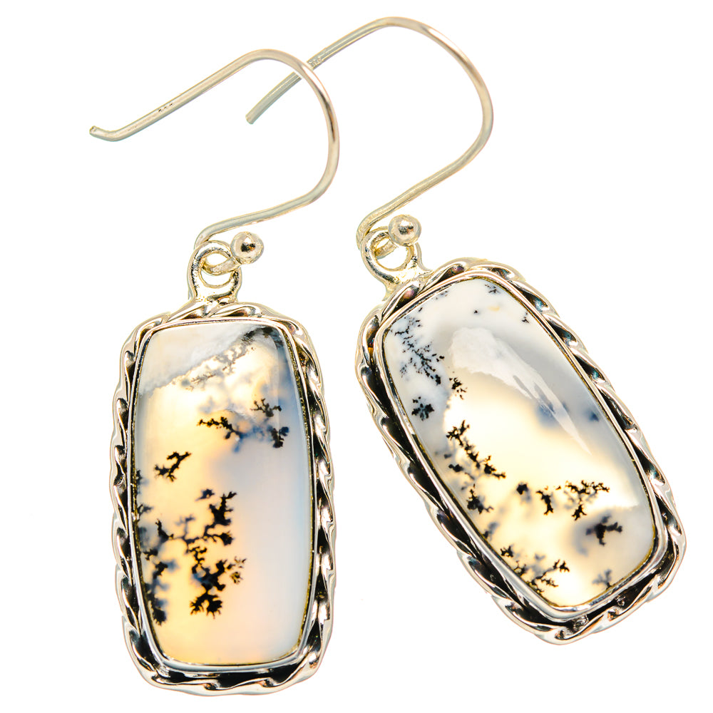 Dendritic Opal Earrings handcrafted by Anasilvercos - EARR426171 - Photo 2
