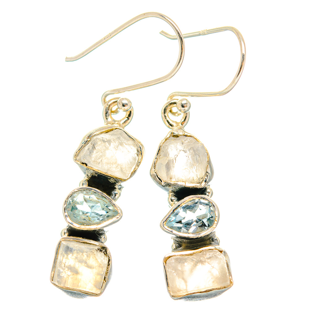 Rainbow Moonstone Earrings handcrafted by Anasilvercos - EARR426174 - Photo 2