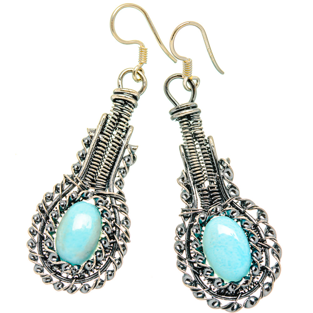Larimar Earrings handcrafted by Anasilvercos - EARR426180 - Photo 2