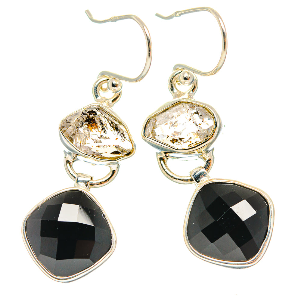 Black Onyx Earrings handcrafted by Anasilvercos - EARR426192 - Photo 2