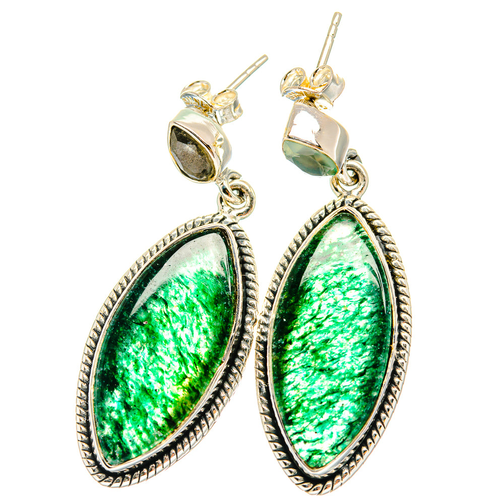 Green Aventurine Earrings handcrafted by Anasilvercos - EARR426196 - Photo 2