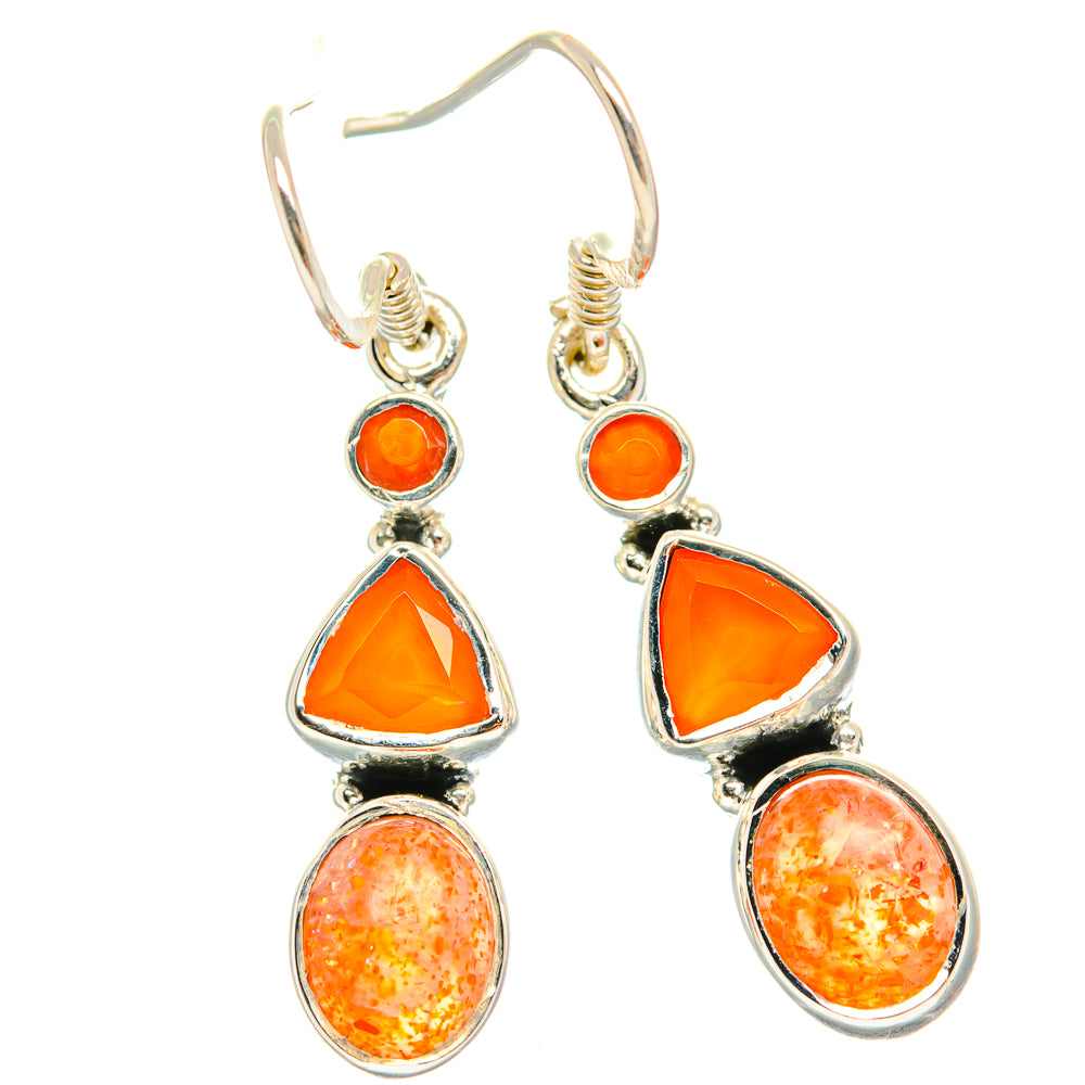 Sunstone Earrings handcrafted by Anasilvercos - EARR426209 - Photo 2