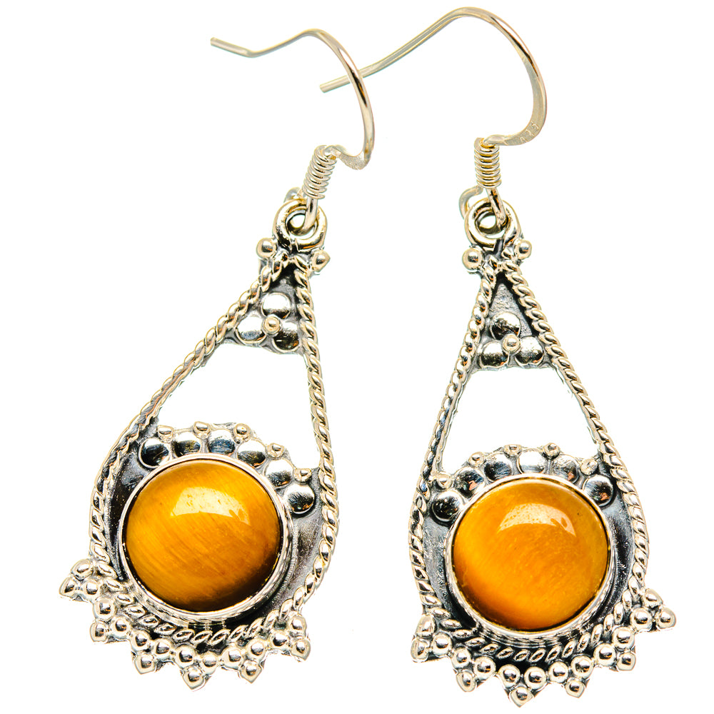 Tiger Eye Earrings handcrafted by Anasilvercos - EARR426214 - Photo 2