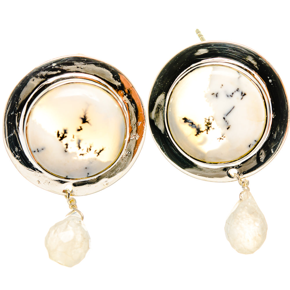 Dendritic Opal Earrings handcrafted by Anasilvercos - EARR426224 - Photo 2
