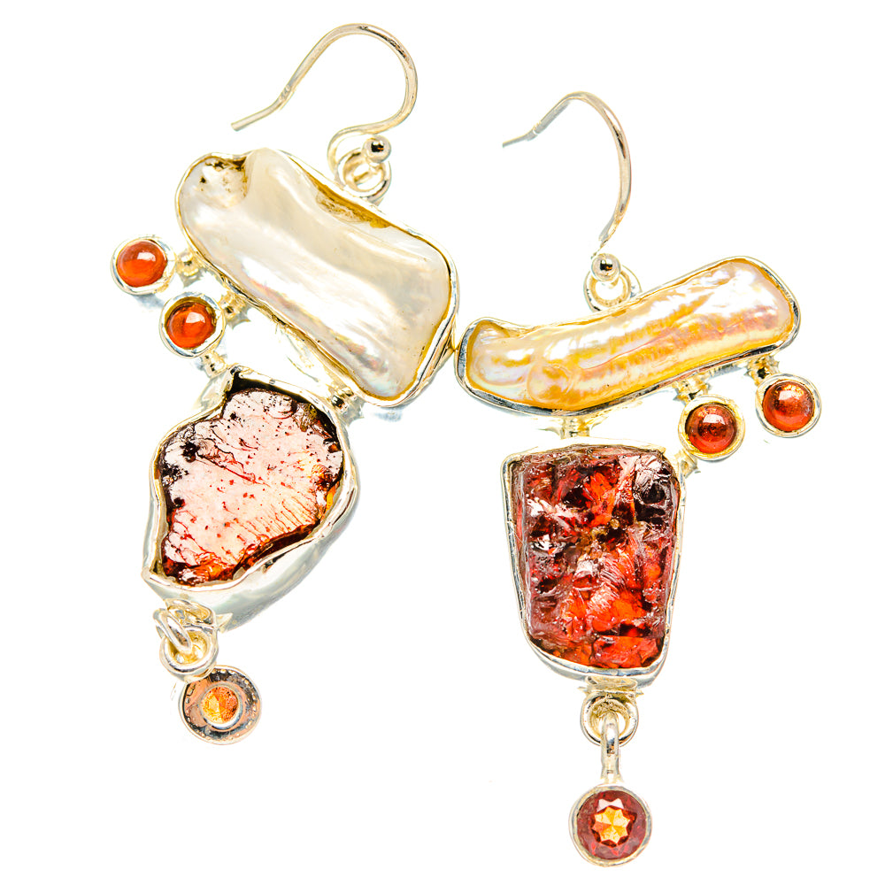 Garnet Earrings handcrafted by Anasilvercos - EARR426234 - Photo 2