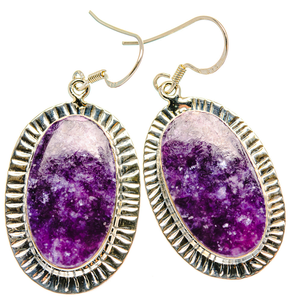 Charoite Earrings handcrafted by Anasilvercos - EARR426235 - Photo 2