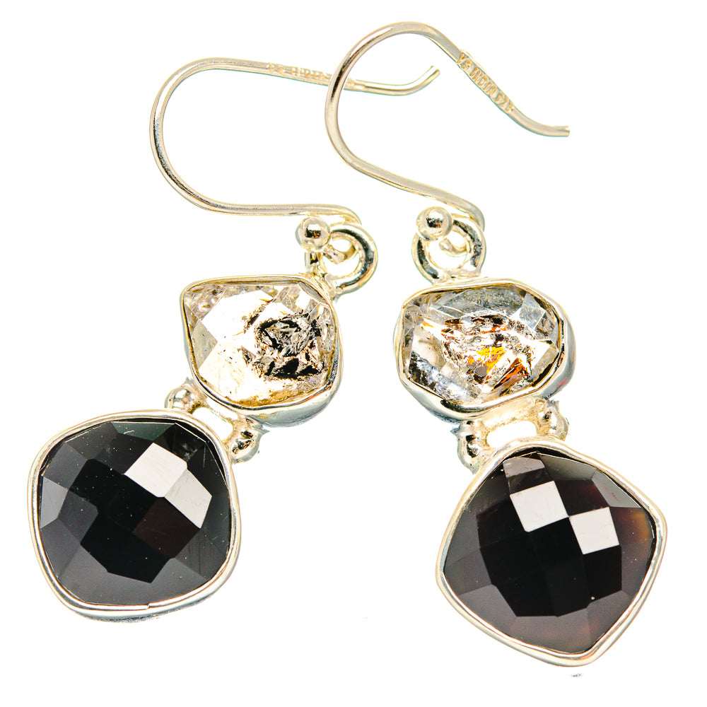 Black Onyx Earrings handcrafted by Anasilvercos - EARR426242 - Photo 2