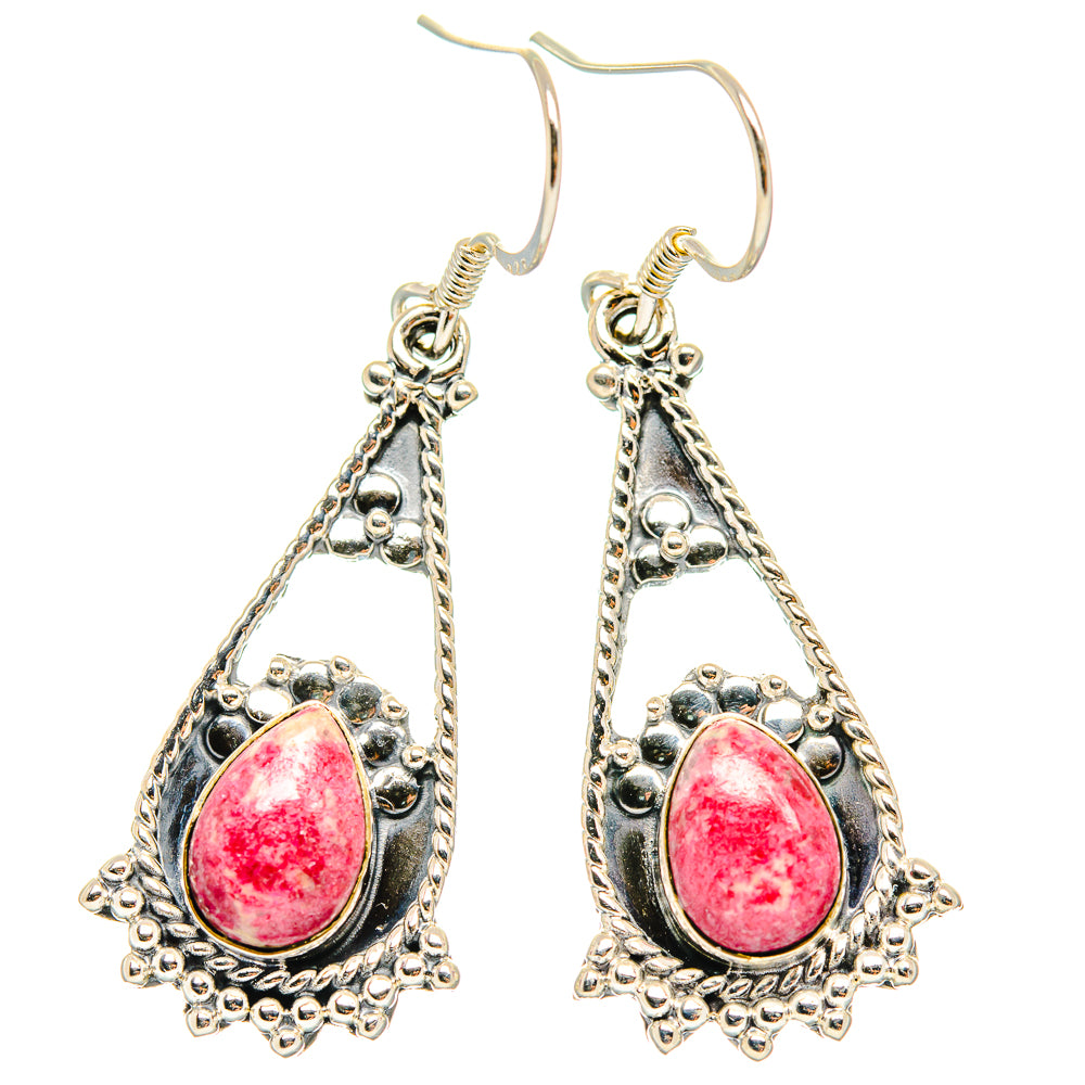 Thulite Earrings handcrafted by Anasilvercos - EARR426243 - Photo 2
