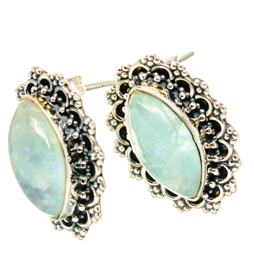Aquamarine Earrings handcrafted by Anasilvercos - EARR426244 - Photo 2