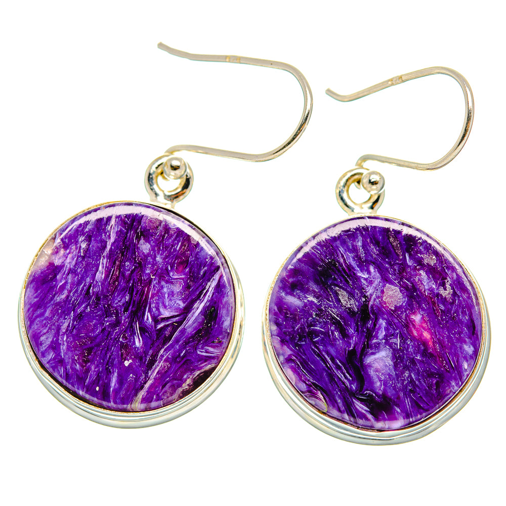 Charoite Earrings handcrafted by Anasilvercos - EARR426247 - Photo 2