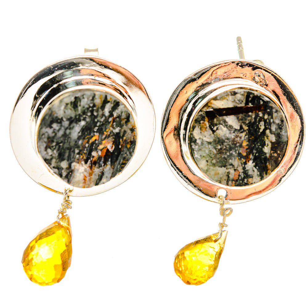 Astrophyllite Earrings handcrafted by Anasilvercos - EARR426256 - Photo 2