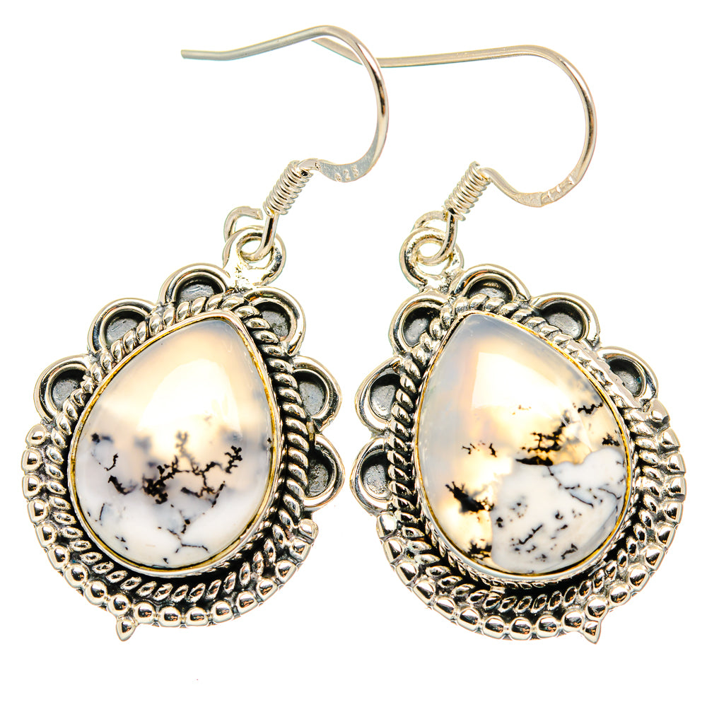 Dendritic Opal Earrings handcrafted by Anasilvercos - EARR426258 - Photo 2