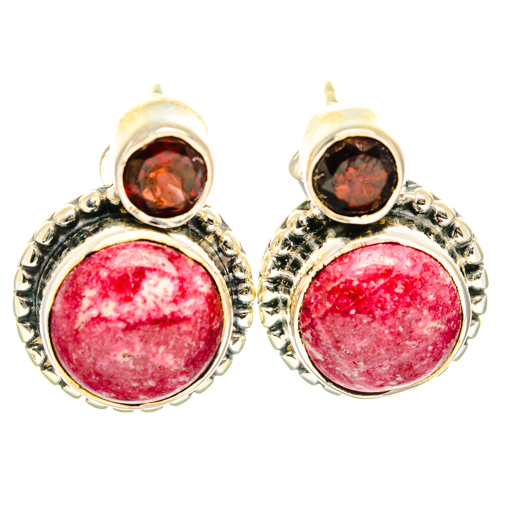 Thulite Earrings handcrafted by Anasilvercos - EARR426267 - Photo 2