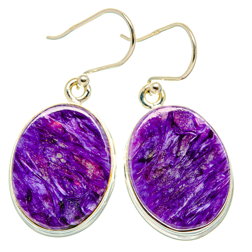 Charoite Earrings handcrafted by Anasilvercos - EARR426280 - Photo 2