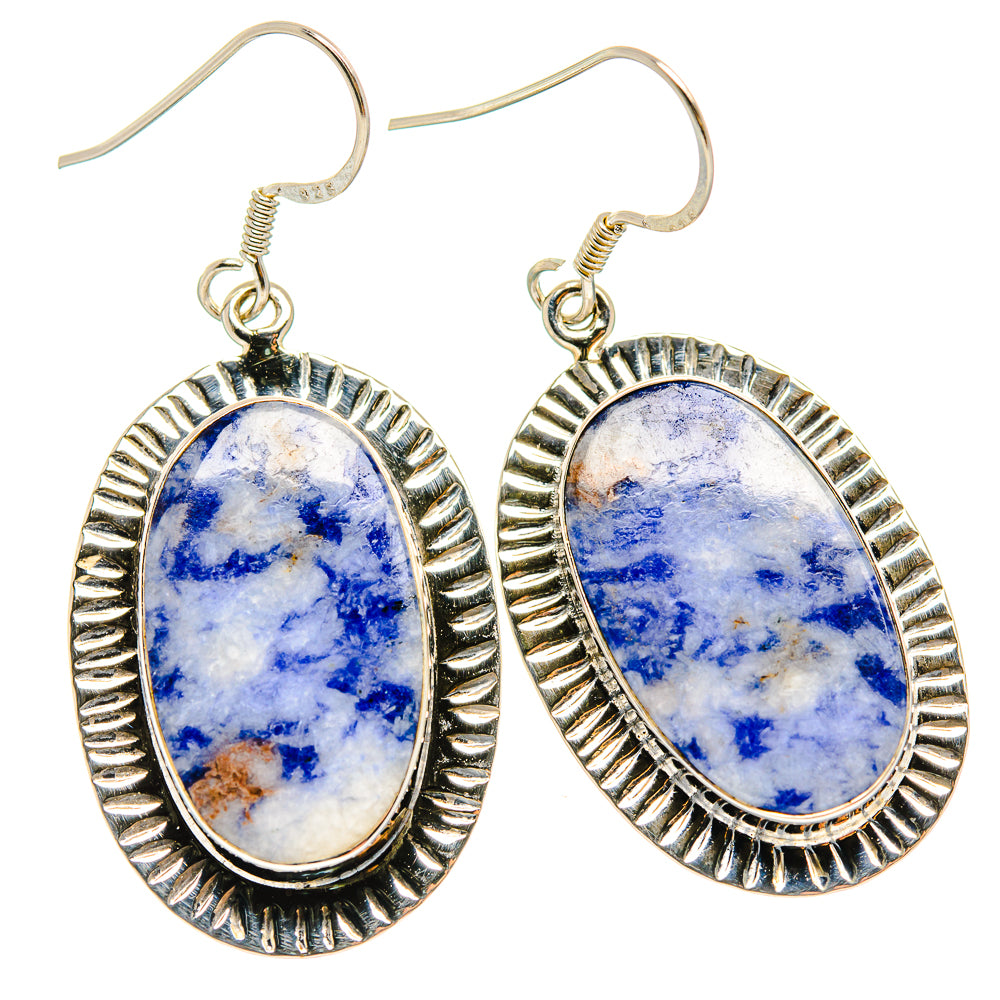 Sodalite Earrings handcrafted by Anasilvercos - EARR426284 - Photo 2