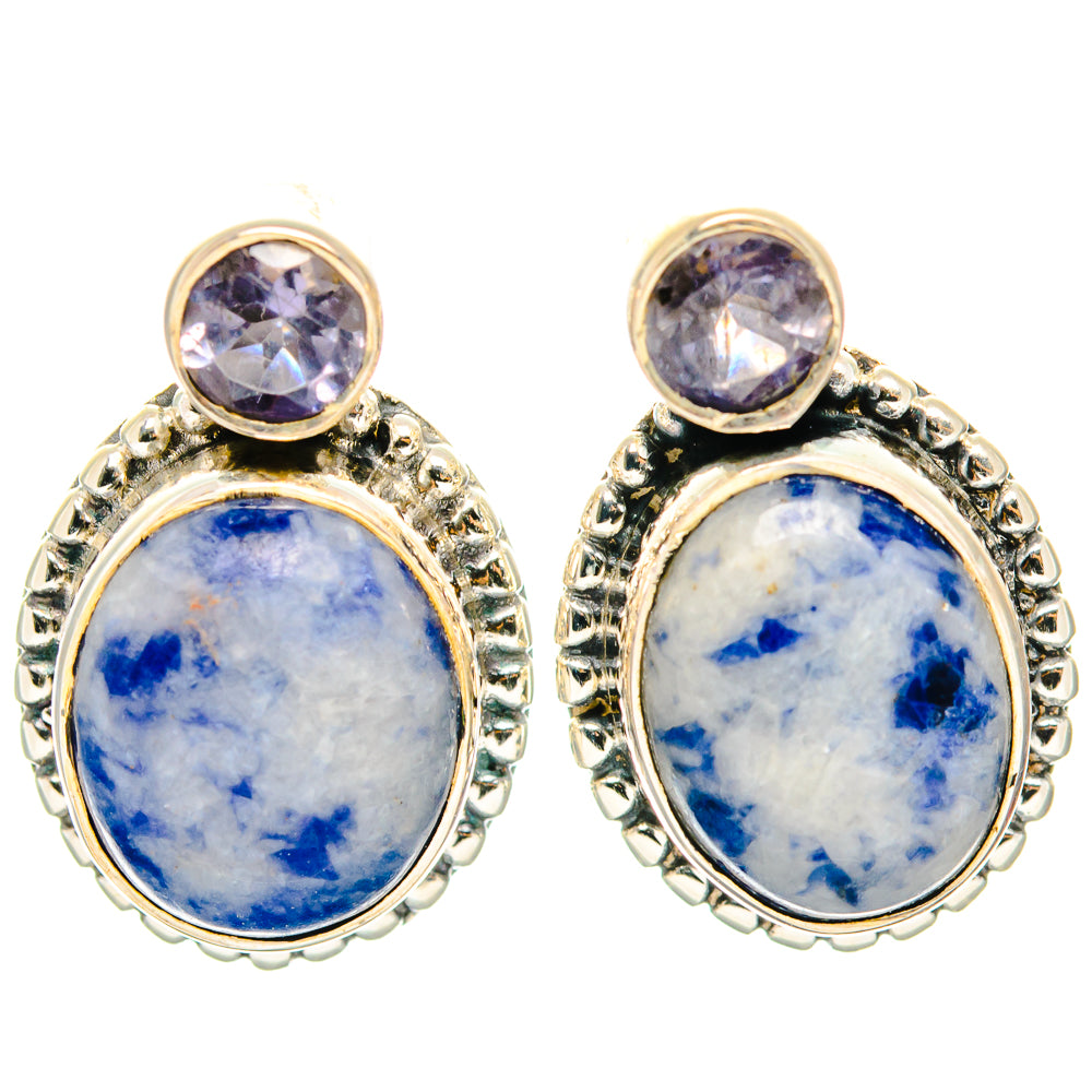 Sodalite Earrings handcrafted by Anasilvercos - EARR426292 - Photo 2