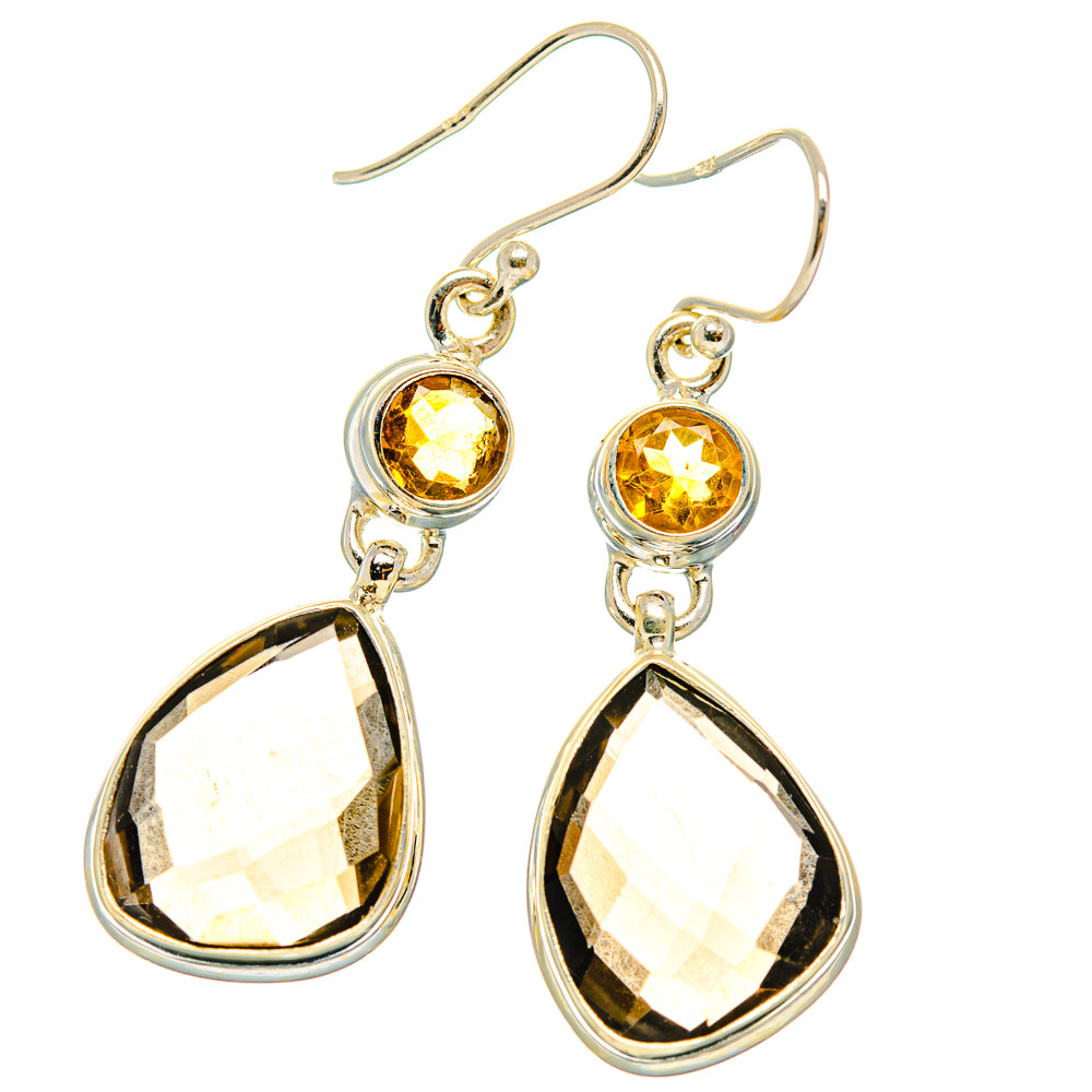 Smoky Quartz Earrings handcrafted by Anasilvercos - EARR426299 - Photo 2