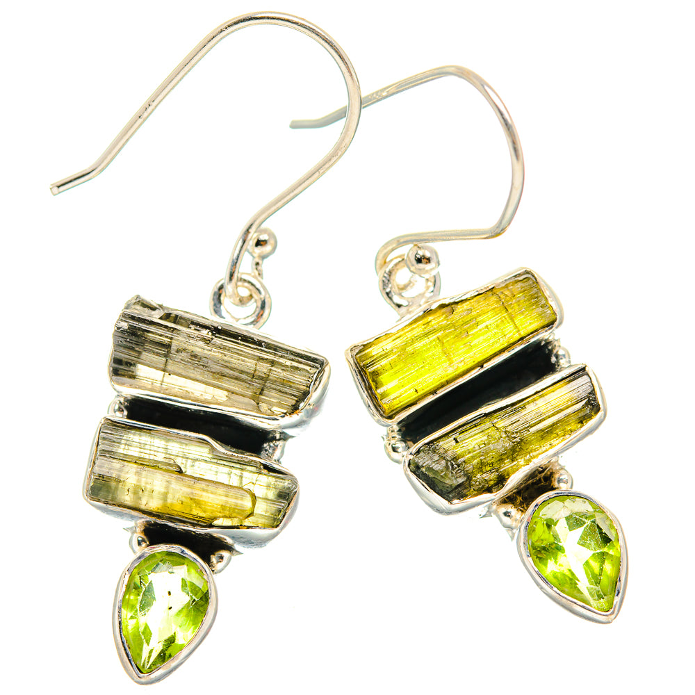 Green Tourmaline Earrings handcrafted by Anasilvercos - EARR426305 - Photo 2