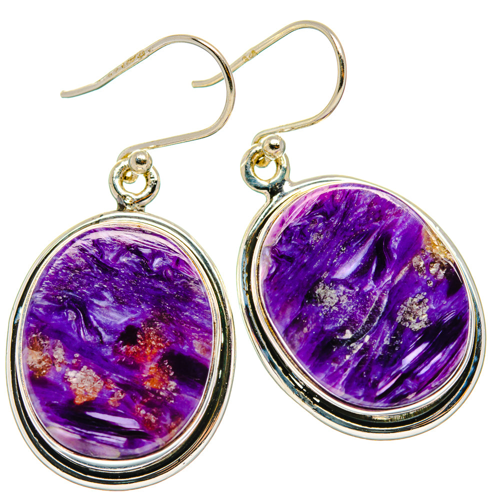 Charoite Earrings handcrafted by Anasilvercos - EARR426307 - Photo 2