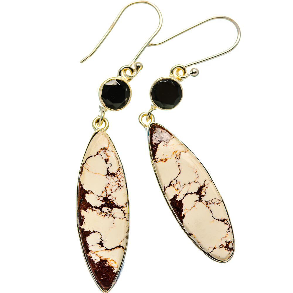 Wild Horse Jasper Earrings handcrafted by Anasilvercos - EARR426334 - Photo 2