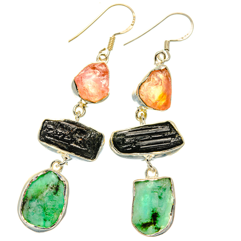 Emerald Earrings handcrafted by Anasilvercos - EARR426335 - Photo 2
