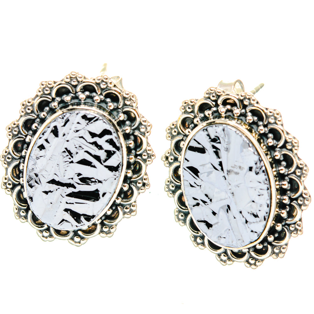 Shungite Earrings handcrafted by Anasilvercos - EARR426348 - Photo 2