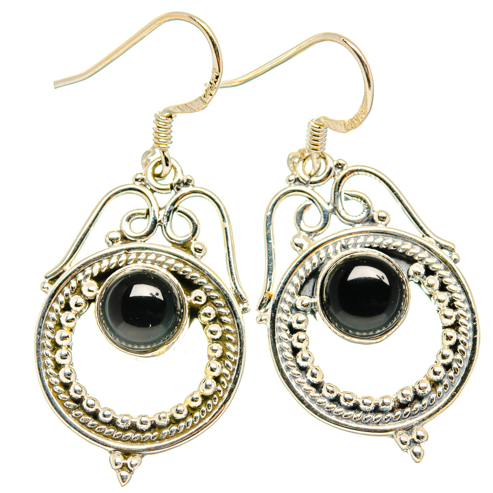 Black Onyx Earrings handcrafted by Anasilvercos - EARR426349 - Photo 2