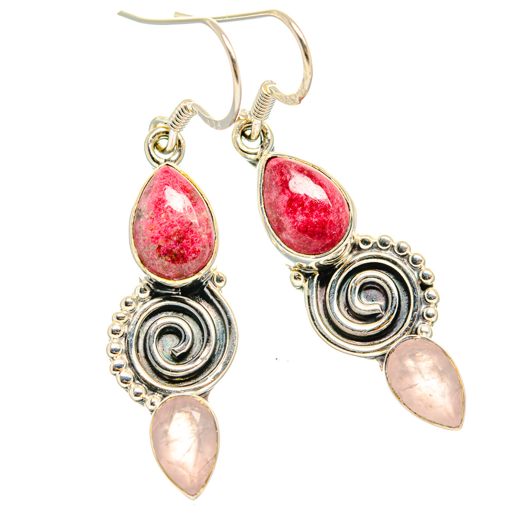 Thulite Earrings handcrafted by Anasilvercos - EARR426351 - Photo 2