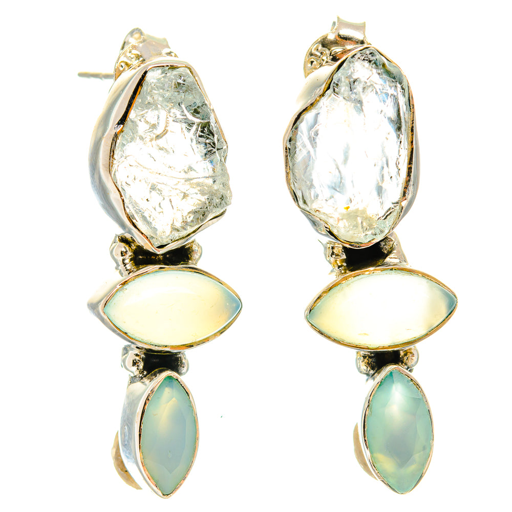 White Quartz Earrings handcrafted by Anasilvercos - EARR426355 - Photo 2