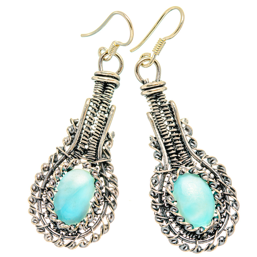Larimar Earrings handcrafted by Anasilvercos - EARR426358 - Photo 2