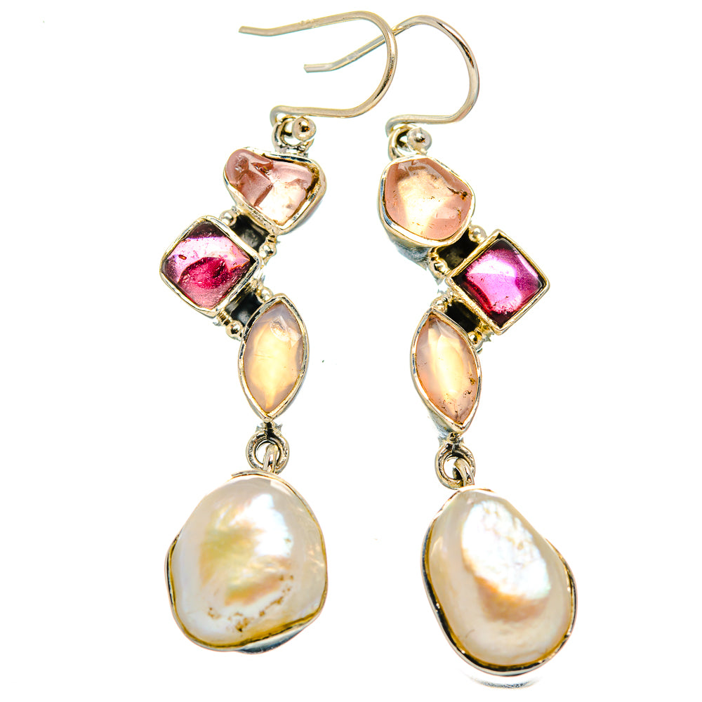 Mother Of Pearl Earrings handcrafted by Anasilvercos - EARR426367 - Photo 2