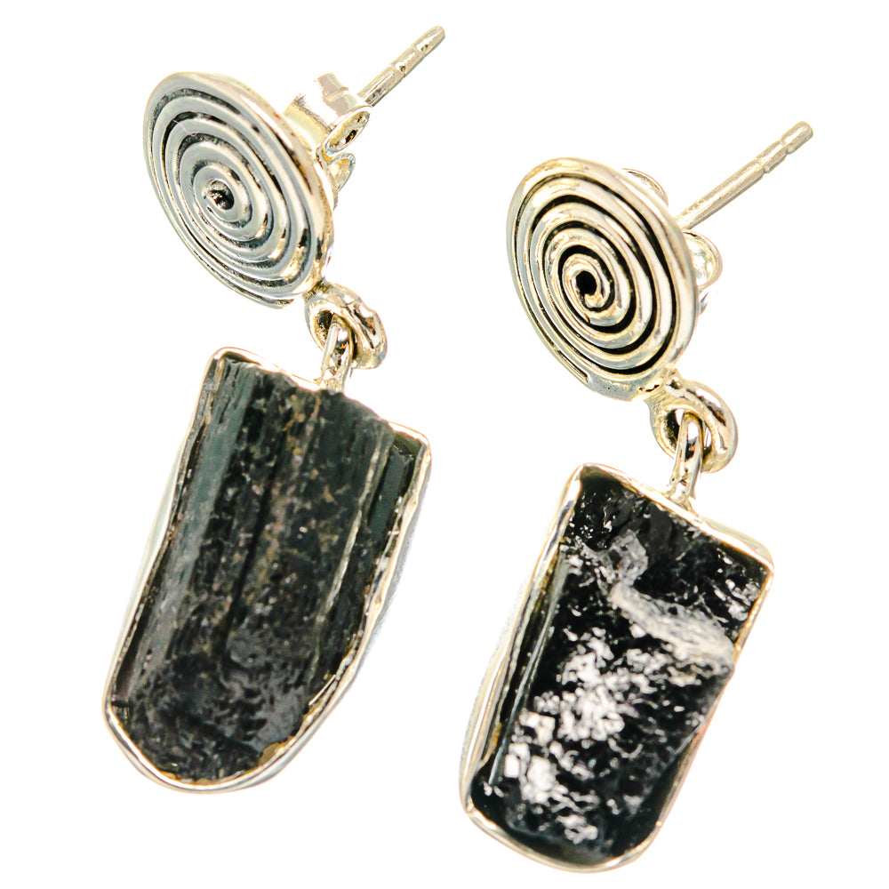 Black Tourmaline Earrings handcrafted by Anasilvercos - EARR426376 - Photo 2