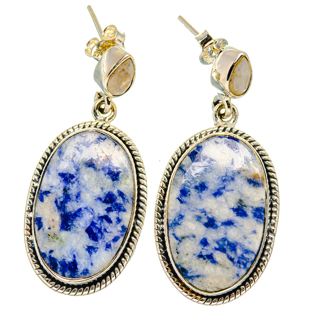 Sodalite Earrings handcrafted by Anasilvercos - EARR426379 - Photo 2