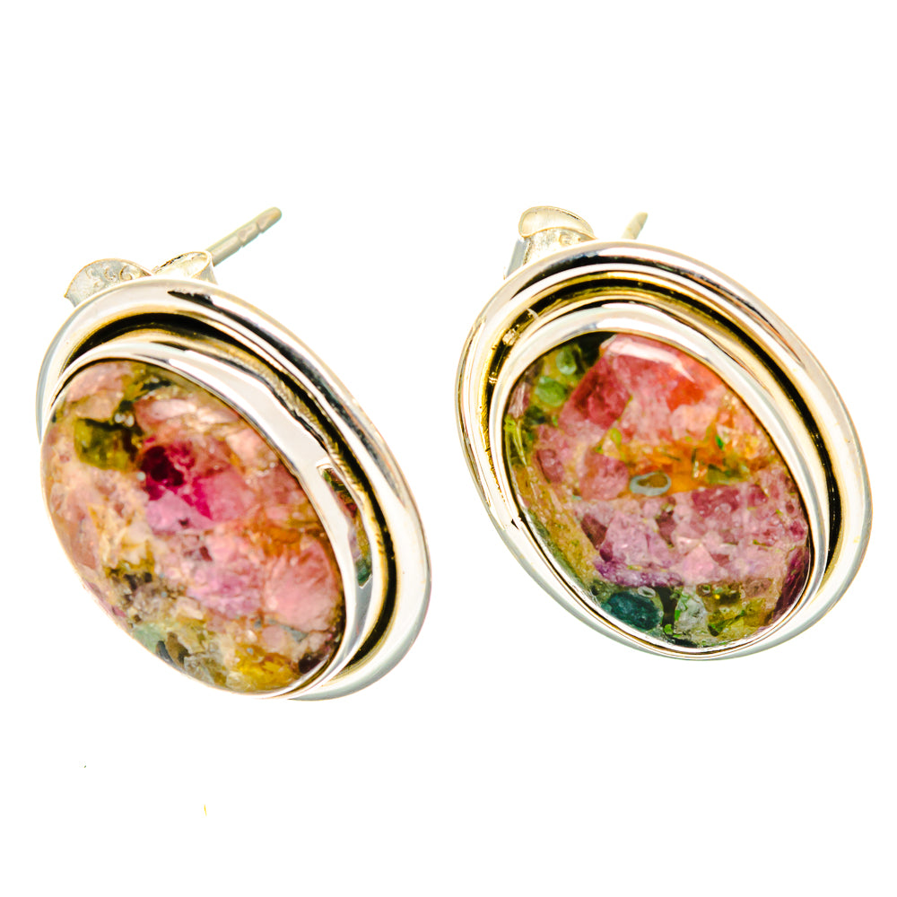 Tourmaline Earrings handcrafted by Anasilvercos - EARR426389 - Photo 2