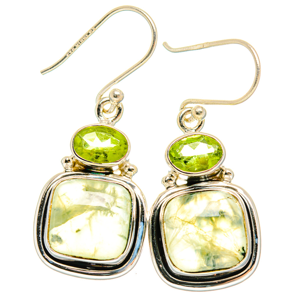 Prehnite Earrings handcrafted by Anasilvercos - EARR426404 - Photo 2