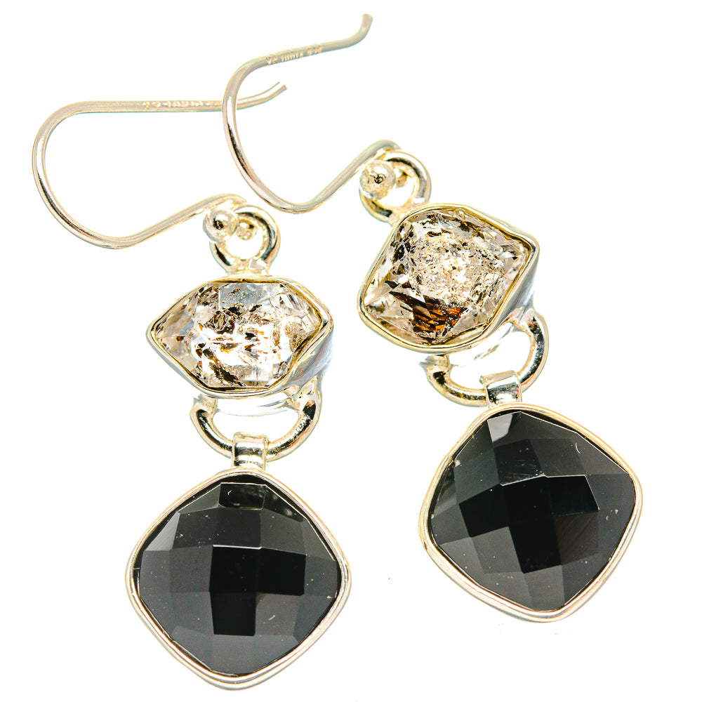 Black Onyx Earrings handcrafted by Anasilvercos - EARR426413 - Photo 2