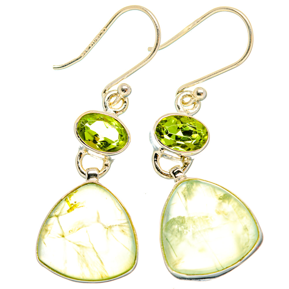 Prehnite Earrings handcrafted by Anasilvercos - EARR426416 - Photo 2
