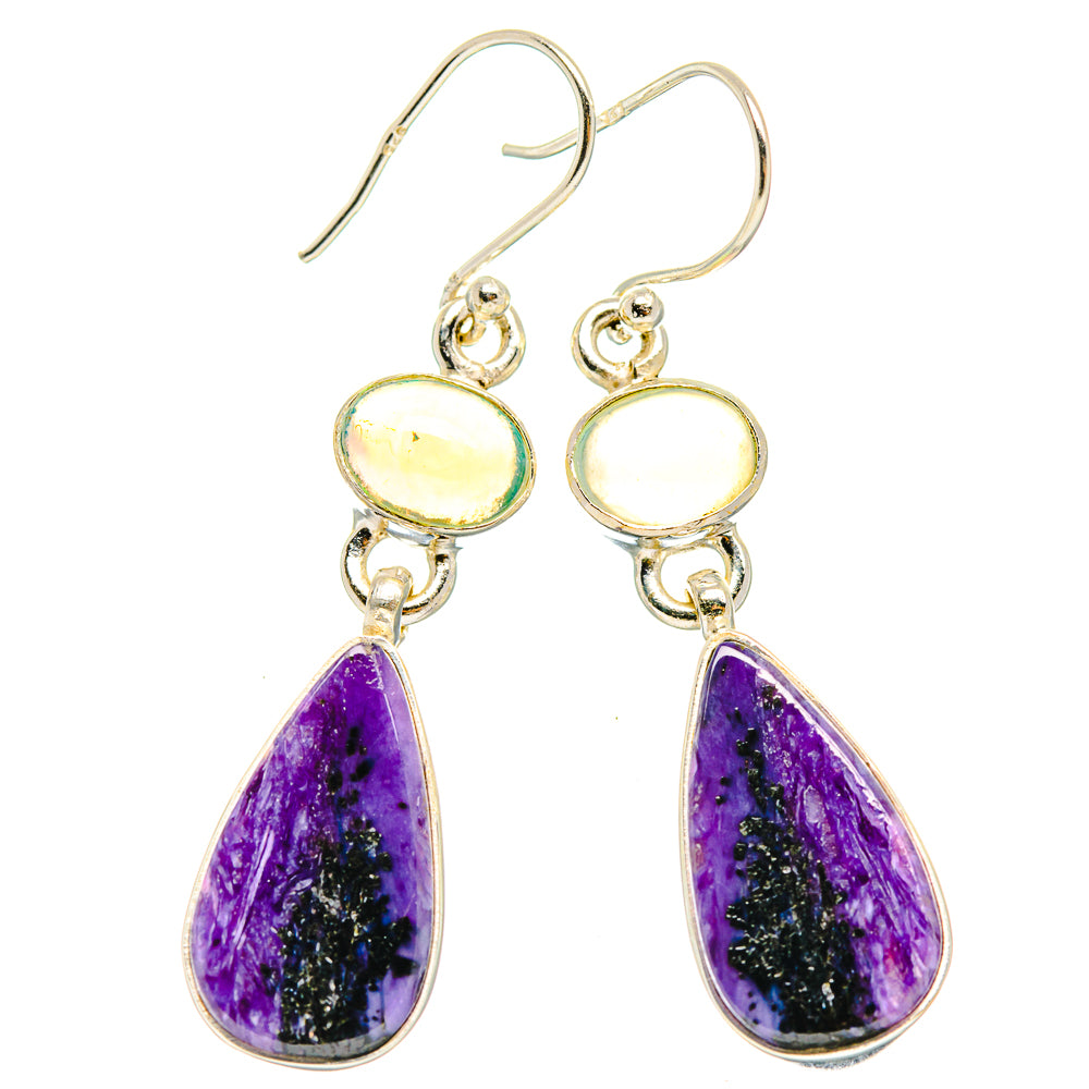 Charoite Earrings handcrafted by Anasilvercos - EARR426443 - Photo 2