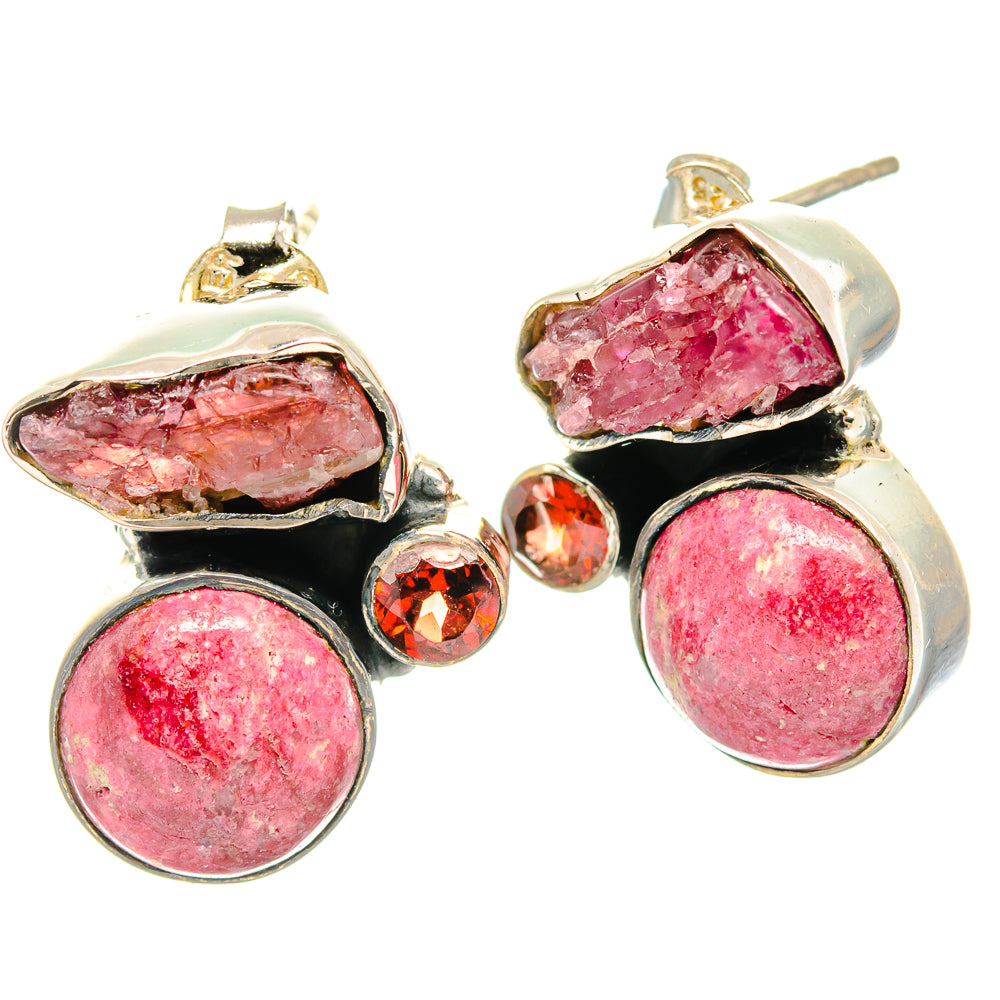 Thulite Earrings handcrafted by Anasilvercos - EARR426448 - Photo 2