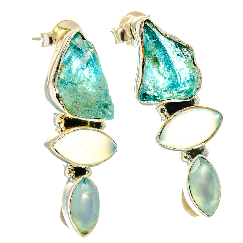 Green Fluorite Earrings handcrafted by Anasilvercos - EARR426455 - Photo 2