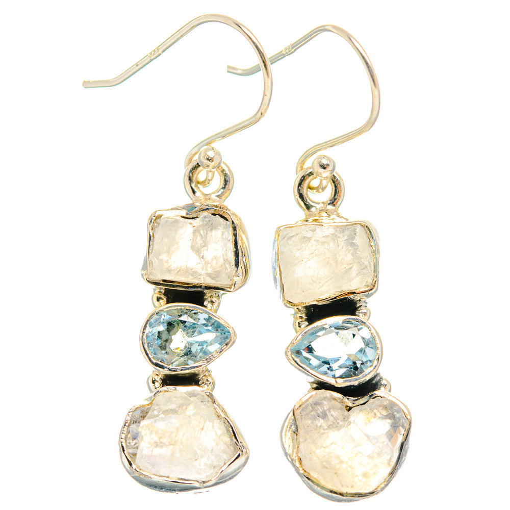 Rainbow Moonstone Earrings handcrafted by Anasilvercos - EARR426457 - Photo 2