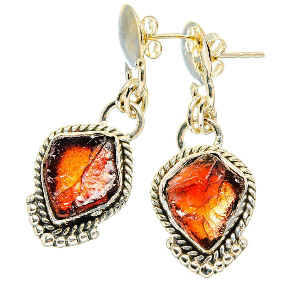 Garnet Earrings handcrafted by Anasilvercos - EARR426459 - Photo 2