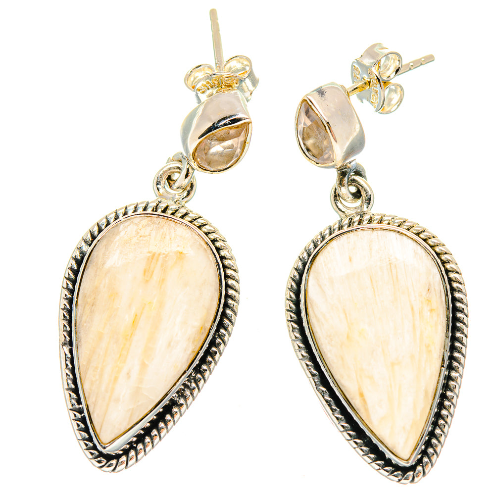 Scolecite Earrings handcrafted by Anasilvercos - EARR426461 - Photo 2