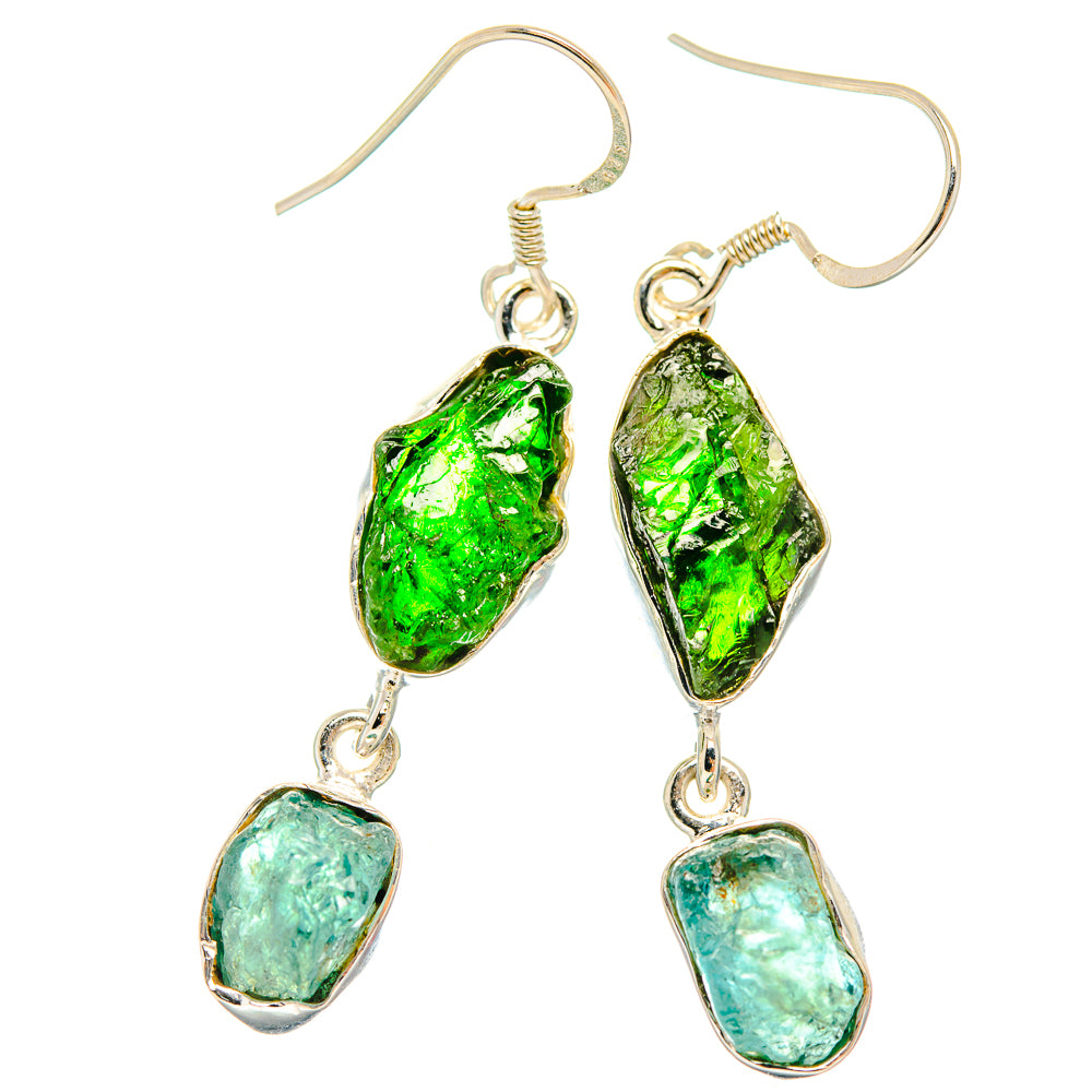 Chrome Diopside Earrings handcrafted by Anasilvercos - EARR426479 - Photo 2